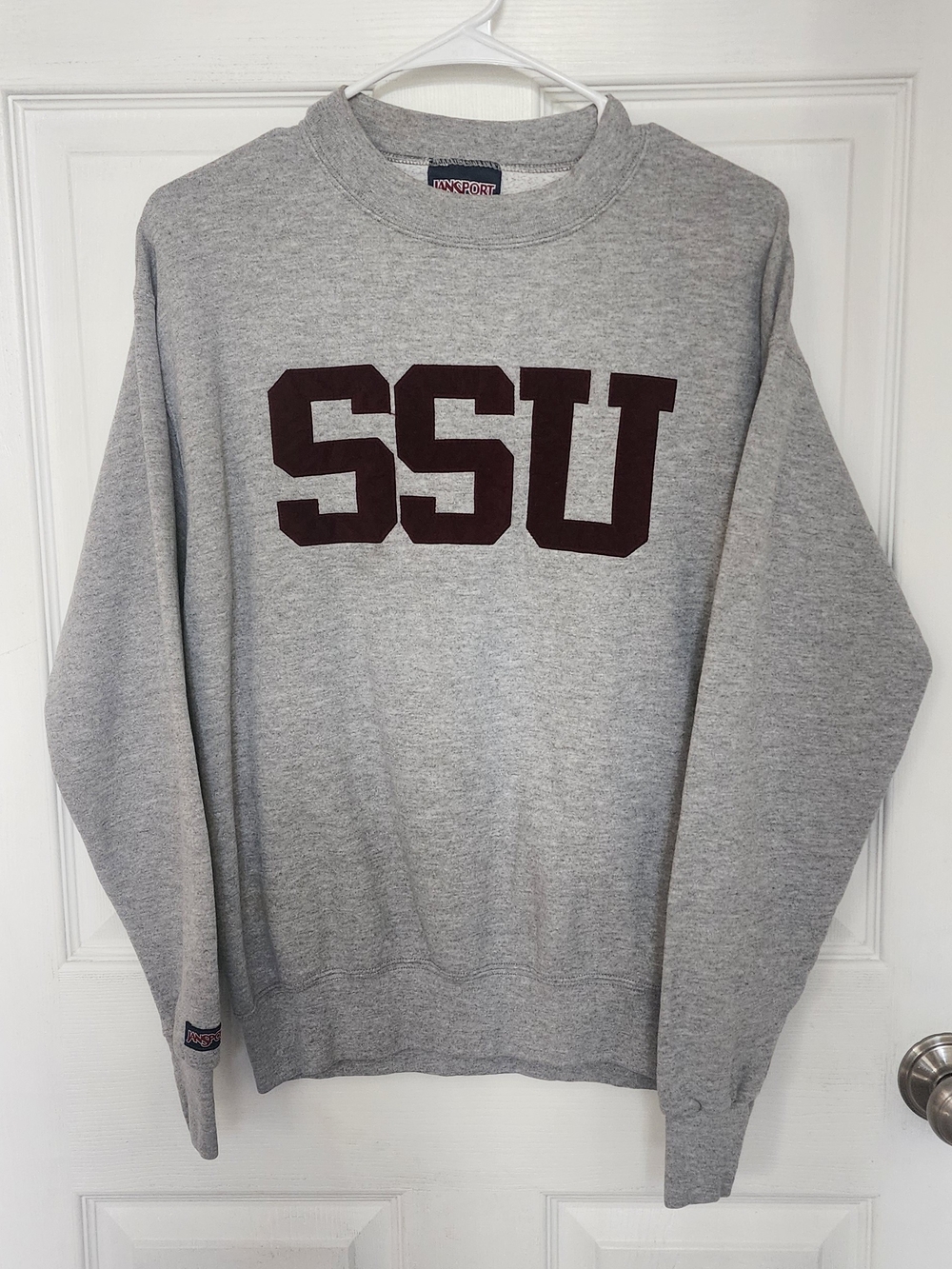 Jansport Gray Crewneck Sweatshirt with Maroon SSU Letters
